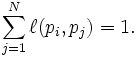 где функция смежности   равно 0, если страница p i не связана с p j , и нормализована так, что для каждого i