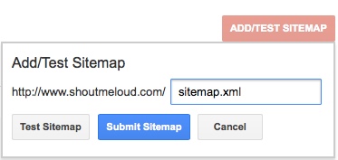 xml и нажмите кнопку « Отправить Sitemap»
